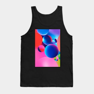 Colorful close up of oil drops in water Tank Top